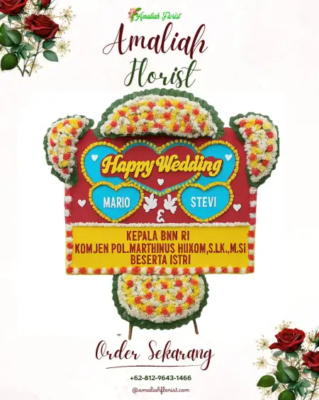 Papan Bunga Pernikahan Remboken